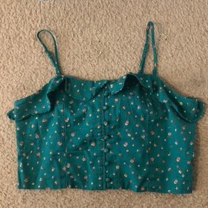 AMERICAN EAGLE cropped floral tank